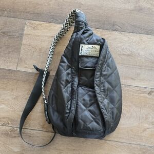 Kavu Black Quilted Sling Bag